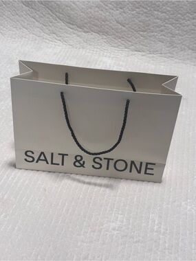 Salt & Stone White Shopping Bag with Black Rope Handles